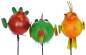 Preview: 3er Set Bunte Gartenstecker fliegende Tiere hell ca. 80 cm - Gartendekoration